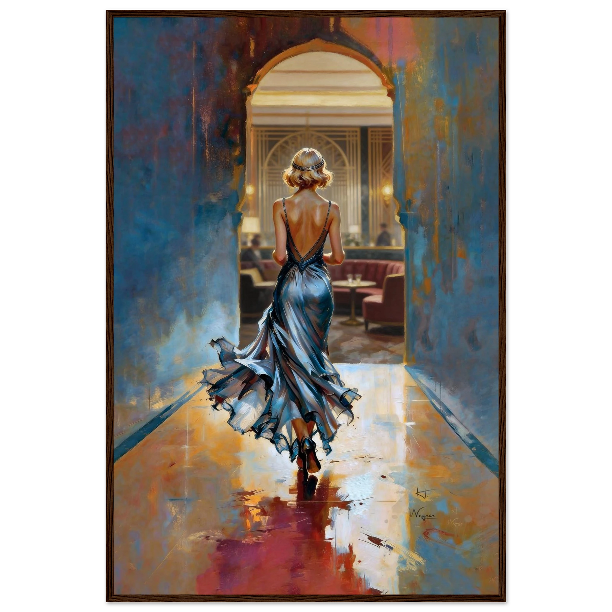 1920s Speakeasy Gatsby Flapper Art Deco Print 60x90 cm 24x36″ Premium Matte Poster No Frame