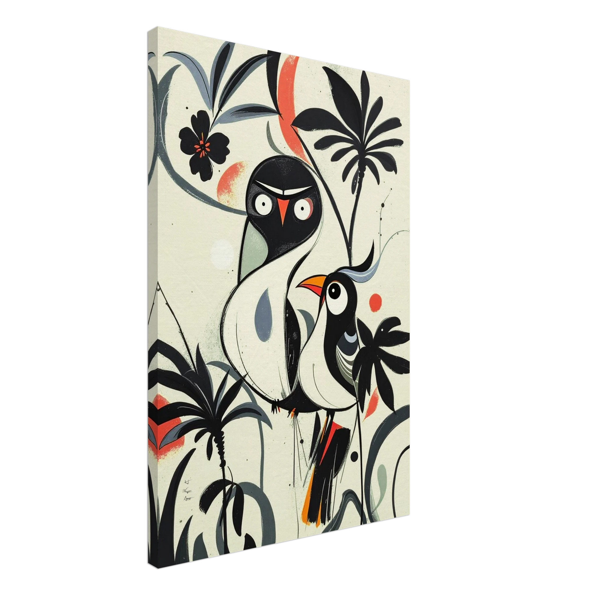 Abstract Bird Modern Tropical Art Print No Frame 60x90 cm 24x36″ Gallery Wrapped Canvas