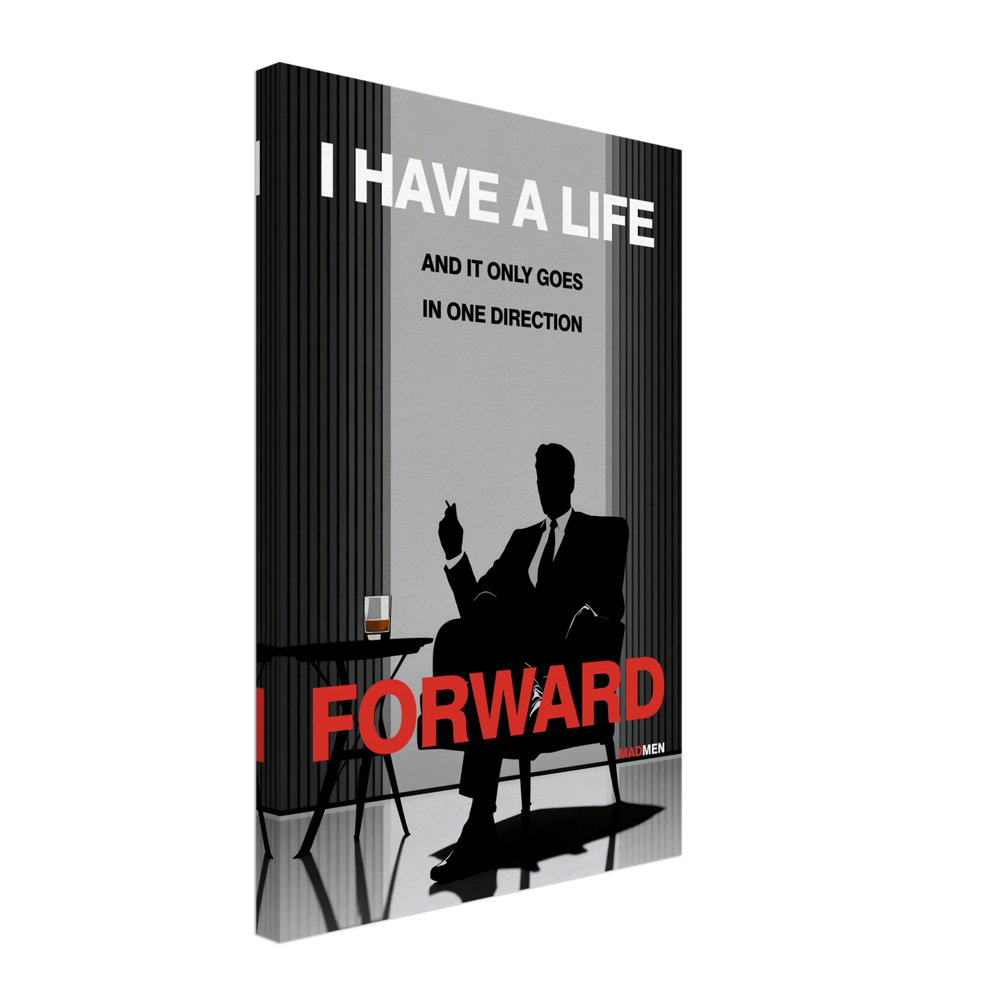 Mad Men Motivational Quote Don Draper Art Print No Frame 40x60 cm 16x24″ Gallery Wrapped Canvas