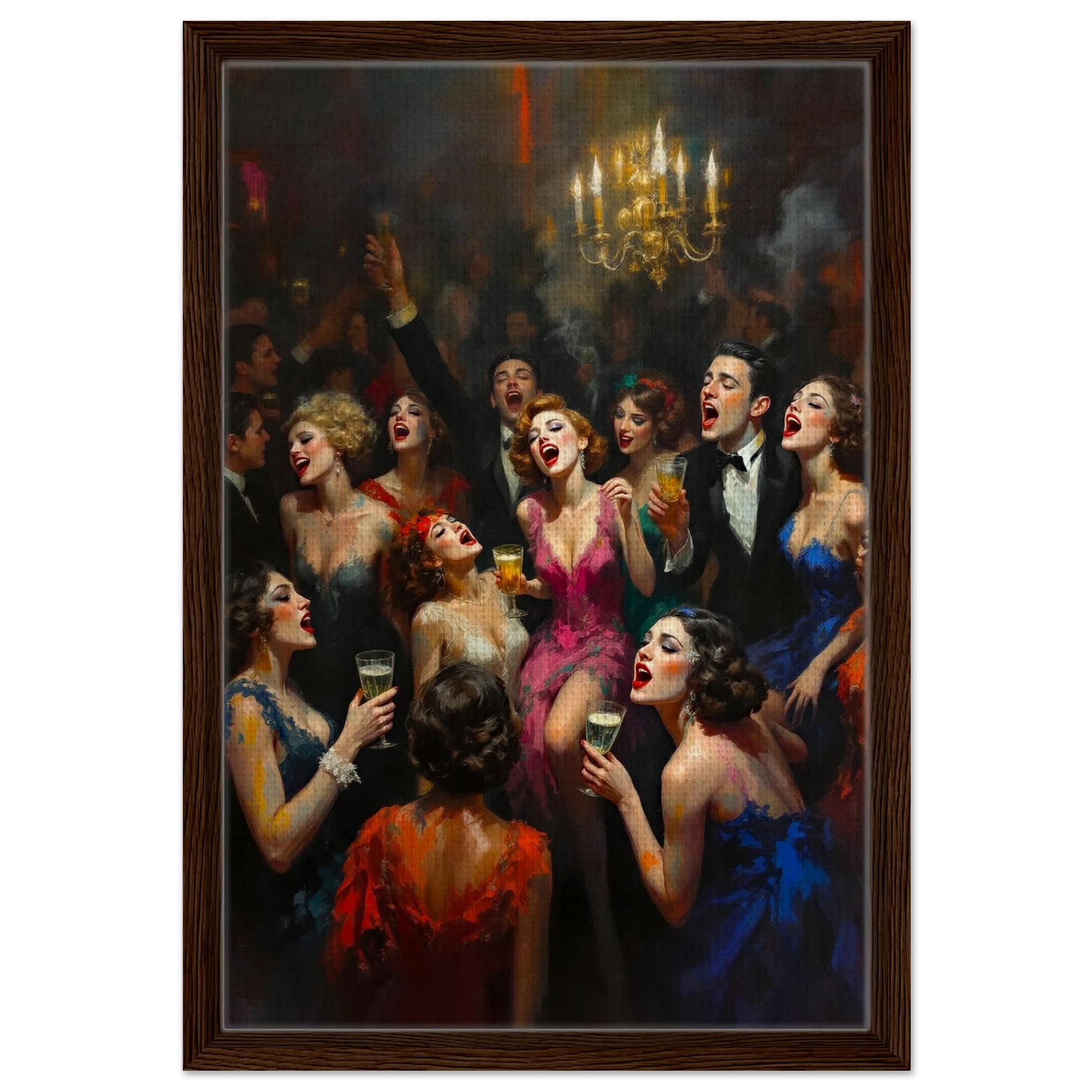 Gatsby Art Deco Speakeasy Art Print No Frame 60x90 cm 24x36″ Gallery Wrapped Canvas