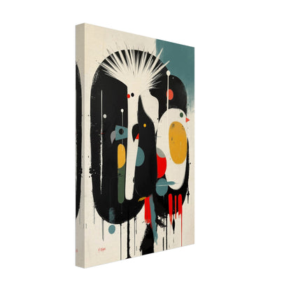 Modern Cockatoo Bird Art Poster Print - Framed Tropical Mid- Century Wall Decor No Frame 30x45 cm 12x18″ Gallery Wrapped Canvas