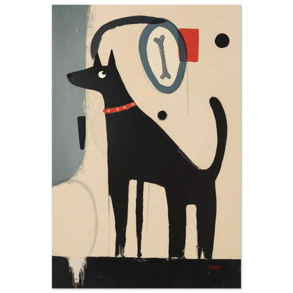 Funny Modern Dog Lover's Art Print 60x90 cm 24x36″ Museum-Quality Matte Paper Poster No Frame