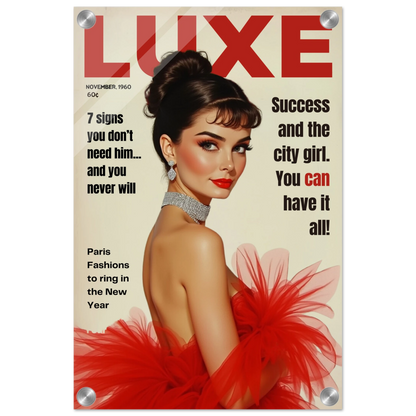 Audrey Hepburn Vintage Fashion Art Print No Frame 30x45 cm 12x18″ Sleek Acrylic Print