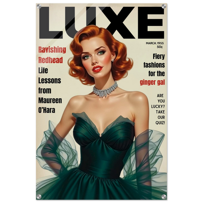 Maureen O'Hara Vintage Fashion Art Poster Print No Frame 60x90 cm 24x36″ Sleek Acrylic Print