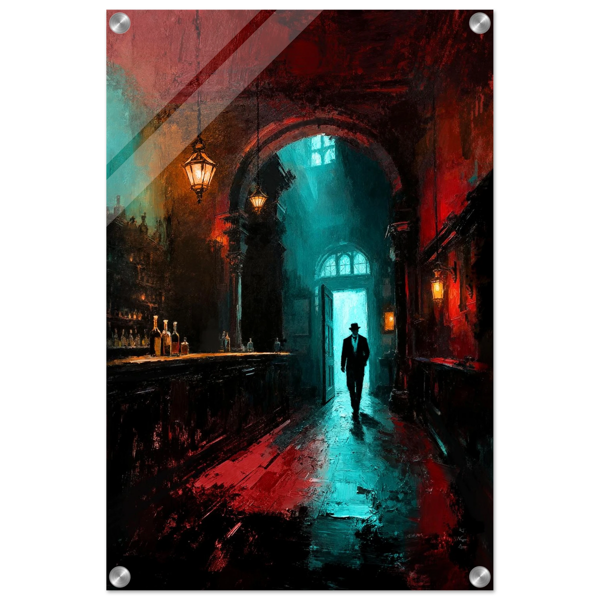 Speakeasy 1920s Bar Art Poster Print 40x60 cm 16x24″ Sleek Acrylic Print No Frame