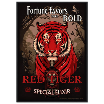 Tiger Cocktail Bar Art Poster Print