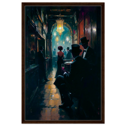 Prohibition Speakeasy Art Deco Print 60x90 cm 24x36″ Gallery Wrapped Canvas No Frame