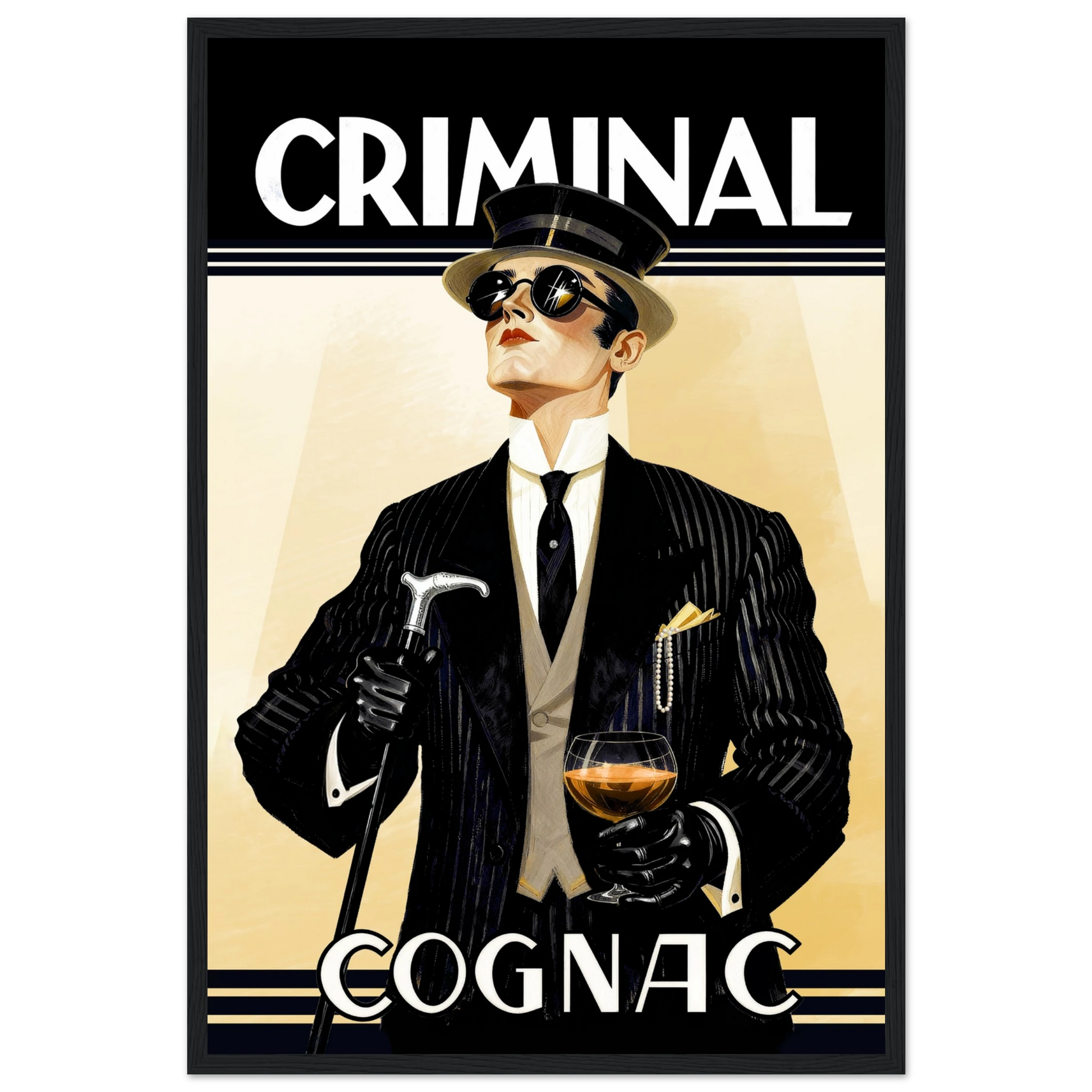 Criminal Cognac 1920s Art Deco Print