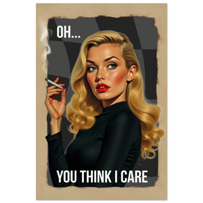 Retro Blonde Bombshell 1960s Funny Quote Art Print No Frame 60x90 cm 24x36″ Museum-Quality Matte Paper Poster