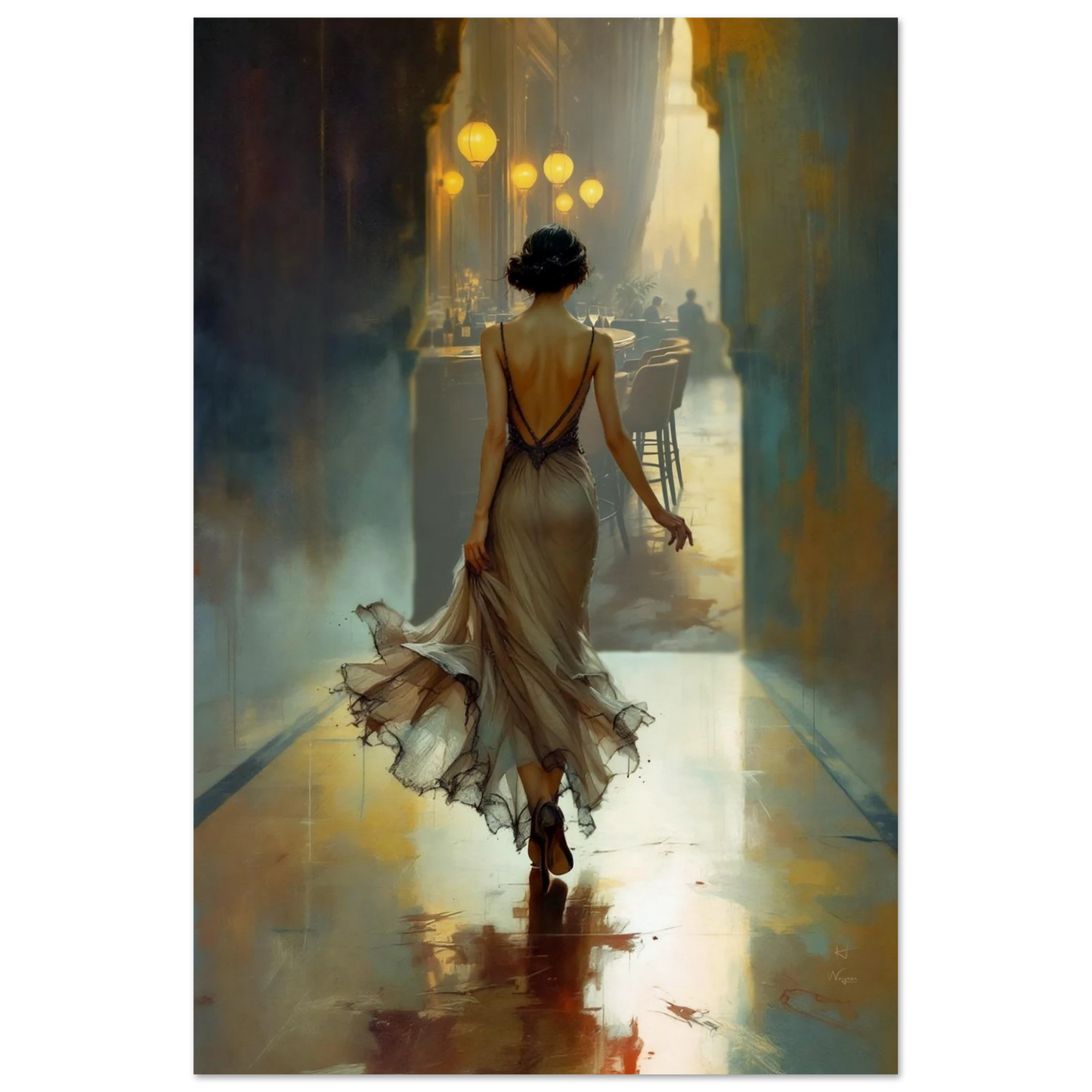 1920s Speakeasy Art Deco Print No Frame 60x90 cm 24x36″ Museum-Quality Matte Paper Poster