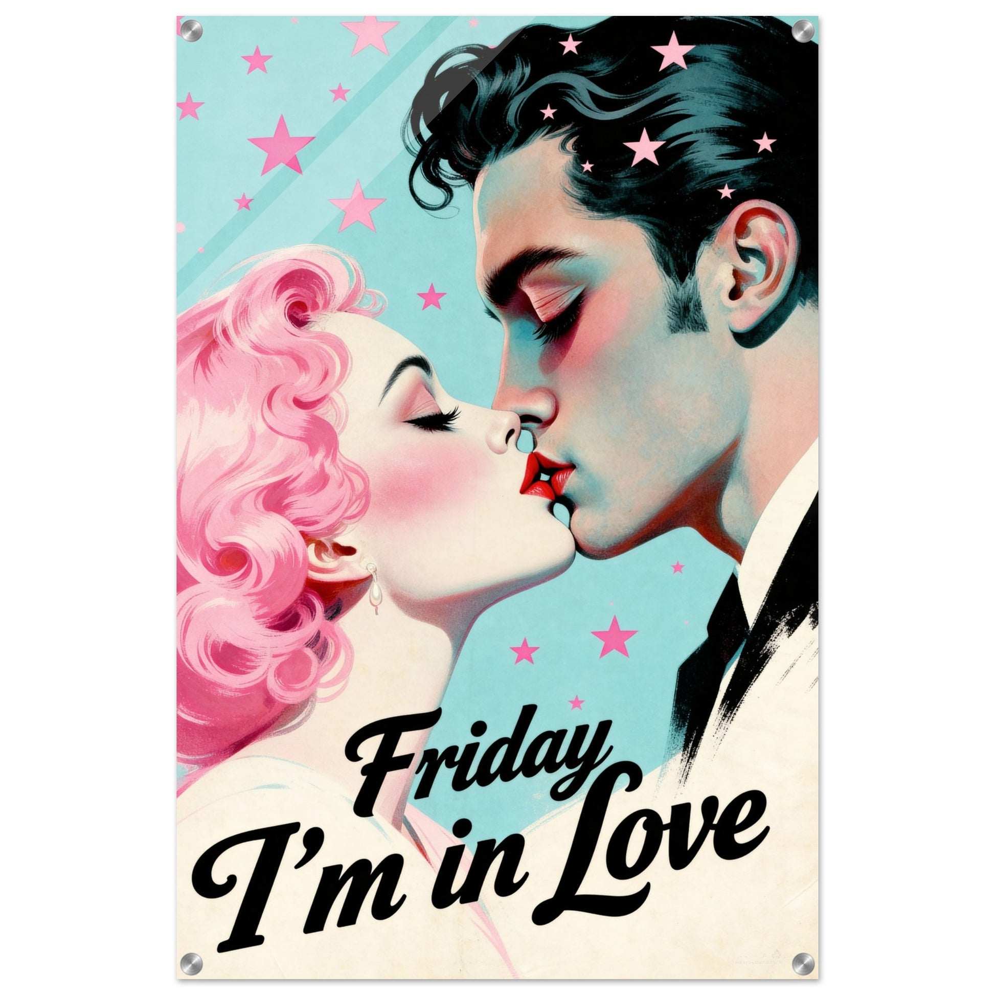 Friday I'm In Love - Retro Romantic Art Print