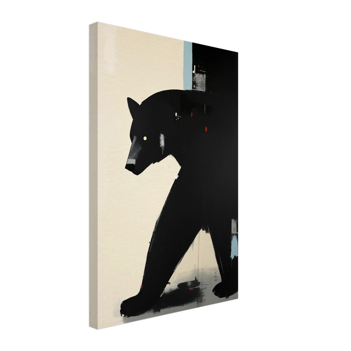 Abstract Black Bear Art Poster Print No Frame 40x60 cm 16x24″ Gallery Wrapped Canvas