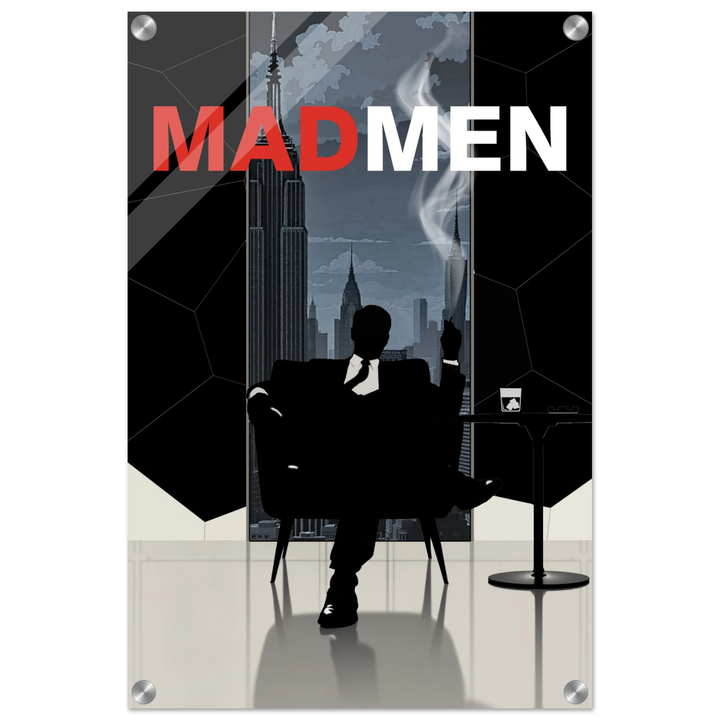 Mad Men Don Draper Retro Art Print No Frame 40x60 cm 16x24″ Sleek Acrylic Print