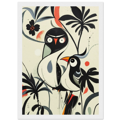 Abstract Bird Modern Tropical Art Print