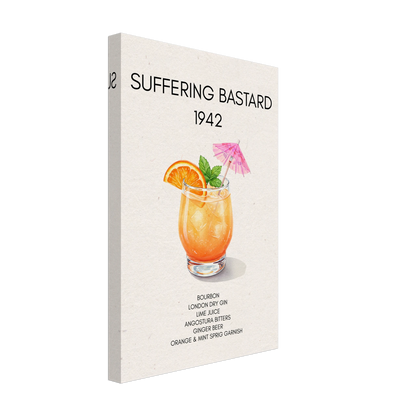 Suffering Bastard Tiki Cocktail Bar Poster Print No Frame 30x45 cm 12x18″ Gallery Wrapped Canvas