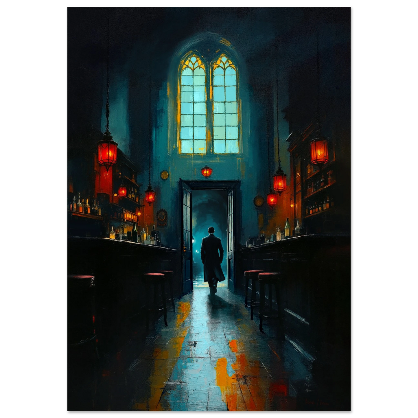 Speakeasy Bootleg Bar Prohibition Art Print No Frame 70x100 cm 28x40″ Premium Matte Paper Poster