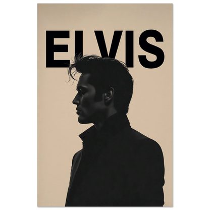 Young Elvis Presley Silhouette Art Print No Frame 40x60 cm 16x24″ Museum-Quality Matte Paper Poster