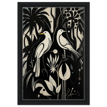 Black & White Minimalist Bird Art Print