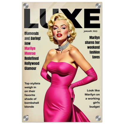 Marilyn Monroe Old Hollywood Art Print No Frame 30x45 cm 12x18″ Sleek Acrylic Print