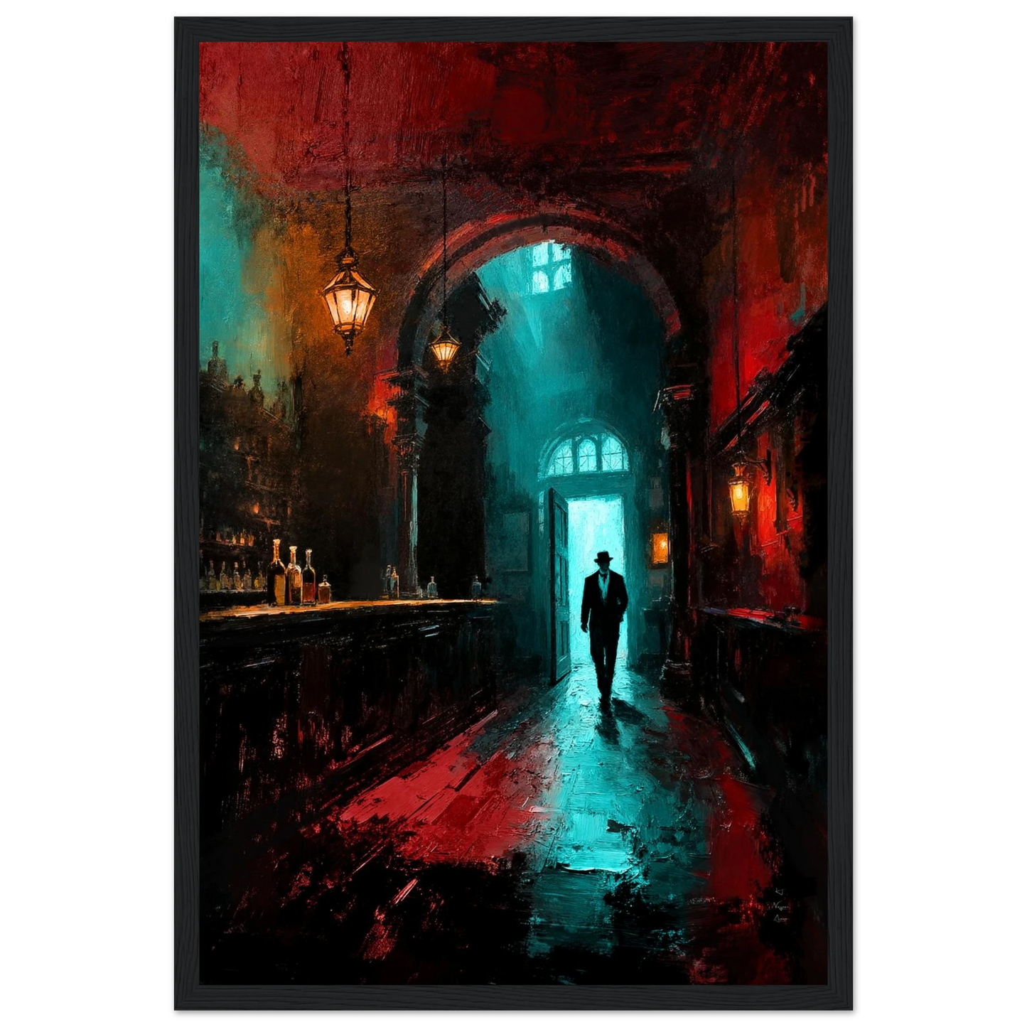 Speakeasy 1920s Bar Art Poster Print 60x90 cm 24x36″ Sleek Acrylic Print No Frame