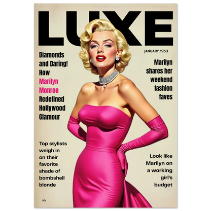 Marilyn Monroe Old Hollywood Art Print Dark Brown Wood Frame 30x45 cm 12x18″ Premium Matte Paper Wooden Framed Poster