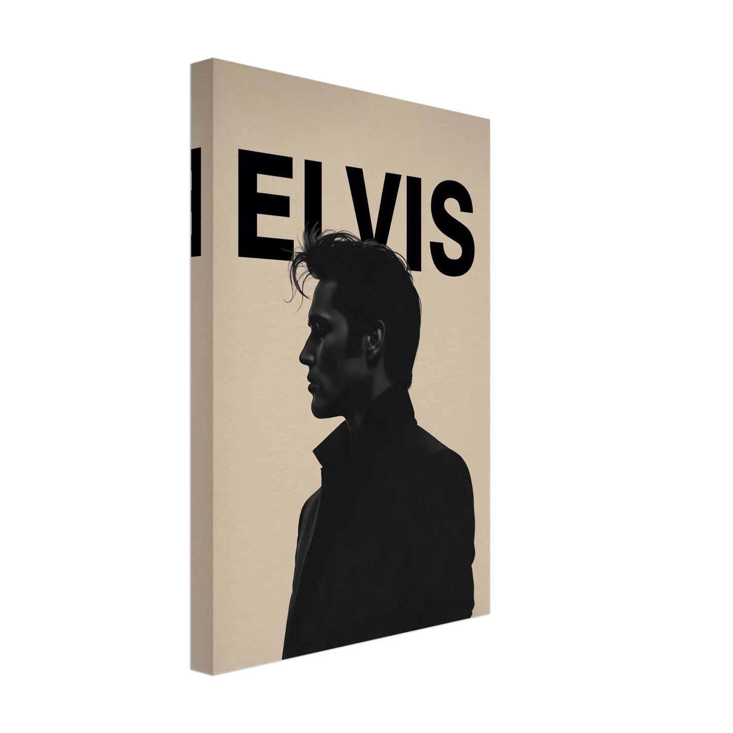 Young Elvis Presley Silhouette Art Print No Frame 30x45 cm 12x18″ Gallery Wrapped Canvas