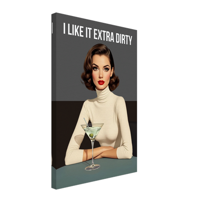 Extra Dirty Martini Cocktail Bar Art Print No Frame Gallery Wrapped Canvas 40x60 cm 16x24″