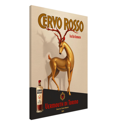 Art Deco Golden Deer Cocktail Bar Poster Print 70x100 cm 28x40″ Gallery Wrapped Canvas No Frame