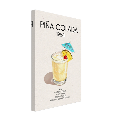 Pina Colada Cocktail Bar Poster Print No Frame 30x45 cm 12x18″ Gallery Wrapped Canvas