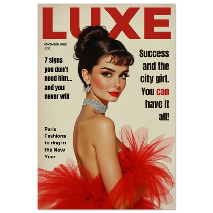 Audrey Hepburn Vintage Fashion Art Print No Frame 30x45 cm 12x18″ Museum-Quality Matte Paper Poster