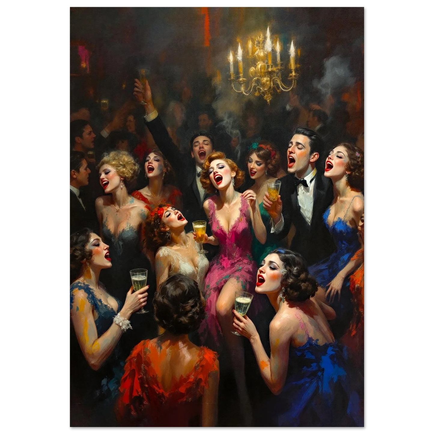 Gatsby Art Deco Speakeasy Art Print No Frame 70x100 cm 28x40″ Premium Matte Paper Poster