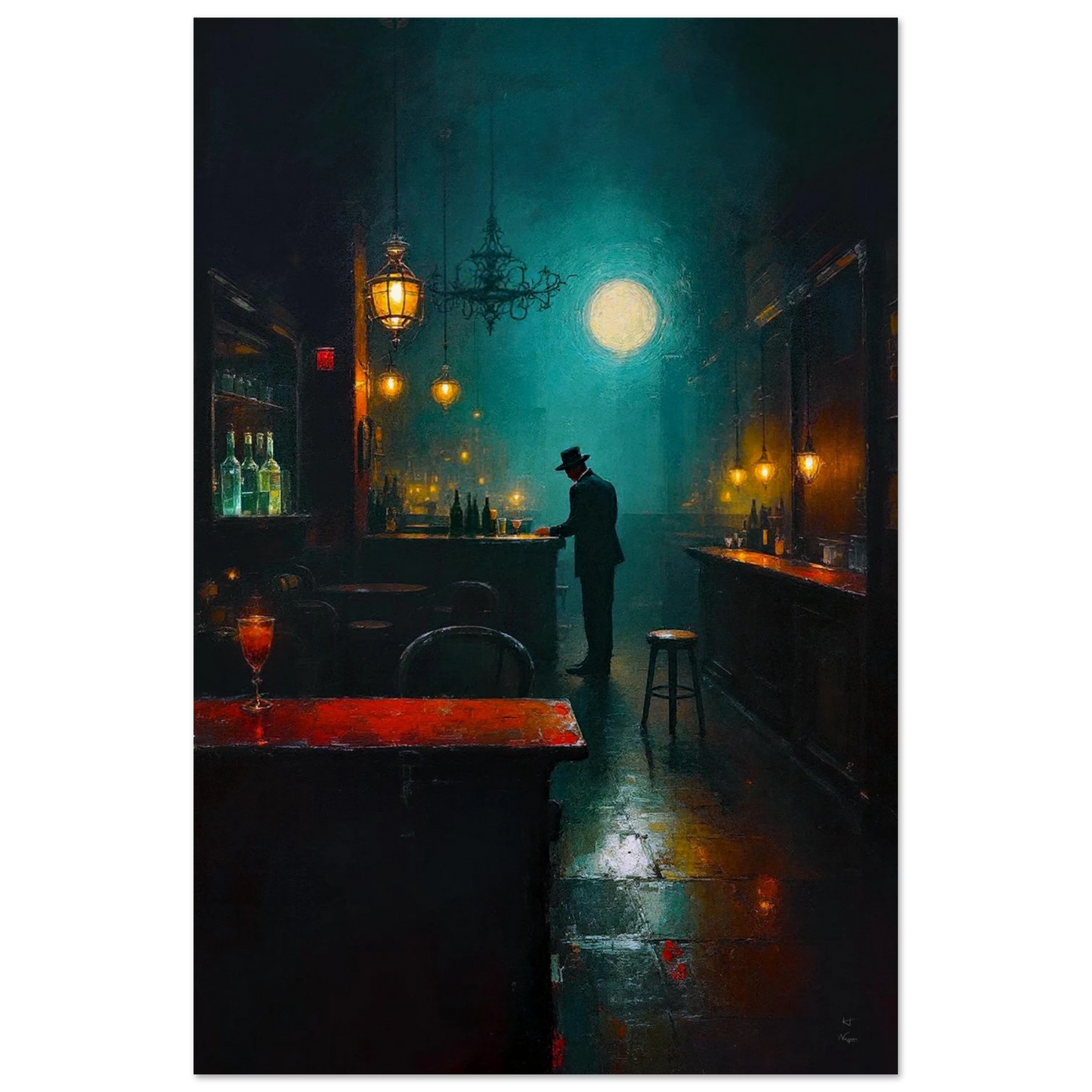 Speakeasy Bootleg Prohibition Bar Art Print No Frame 40x60 cm 16x24″ Museum-Quality Matte Paper Poster