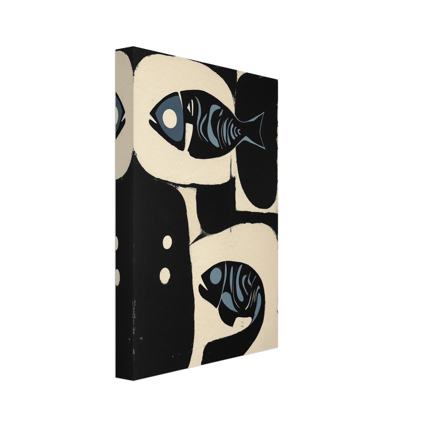 Abstract Mid-Century Modern Fish Art Print No Frame 20x30 cm 8x12″ Gallery Wrapped Canvas