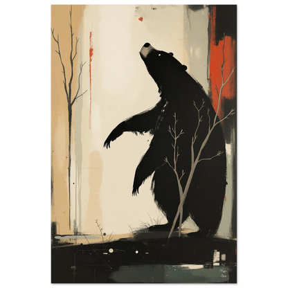 Abstract Bear Wildlife Art Print 30x45 cm 12x18″ Museum-Quality Matte Paper Poster No Frame