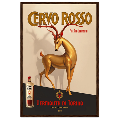 Art Deco Golden Deer Cocktail Bar Poster Print 60x90 cm 24x36″ Gallery Wrapped Canvas No Frame