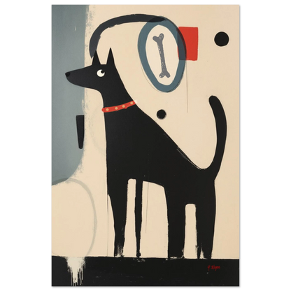 Funny Modern Dog Lover's Art Print 30x45 cm 12x18″ Classic Matte Paper Poster No Frame