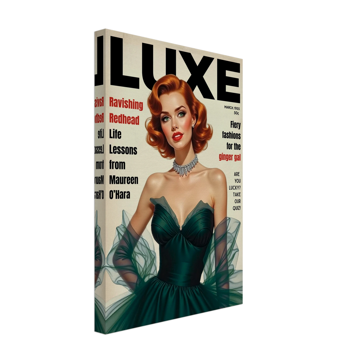 Maureen O'Hara Vintage Fashion Art Poster Print No Frame 30x45 cm 12x18″ Gallery Wrapped Canvas