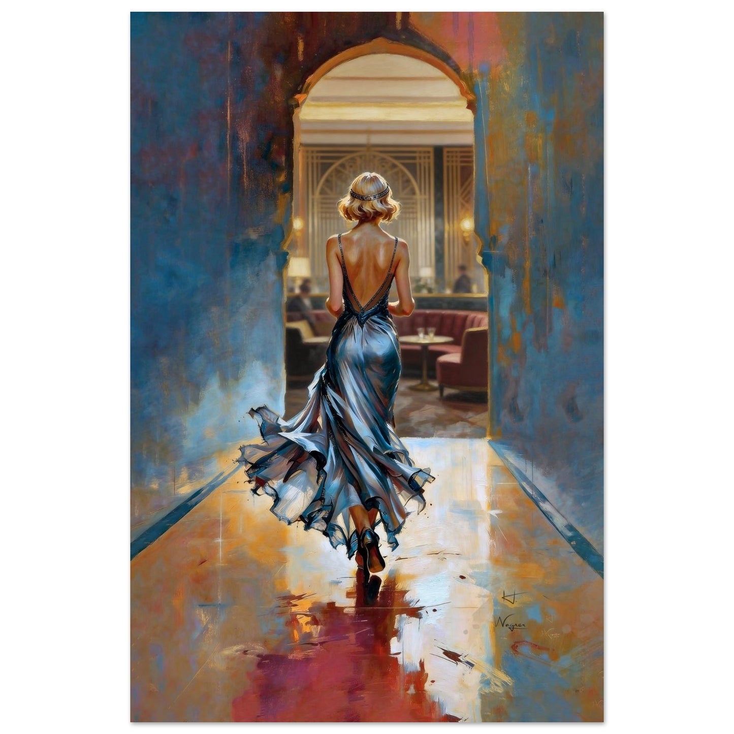 1920s Speakeasy Gatsby Flapper Art Deco Print