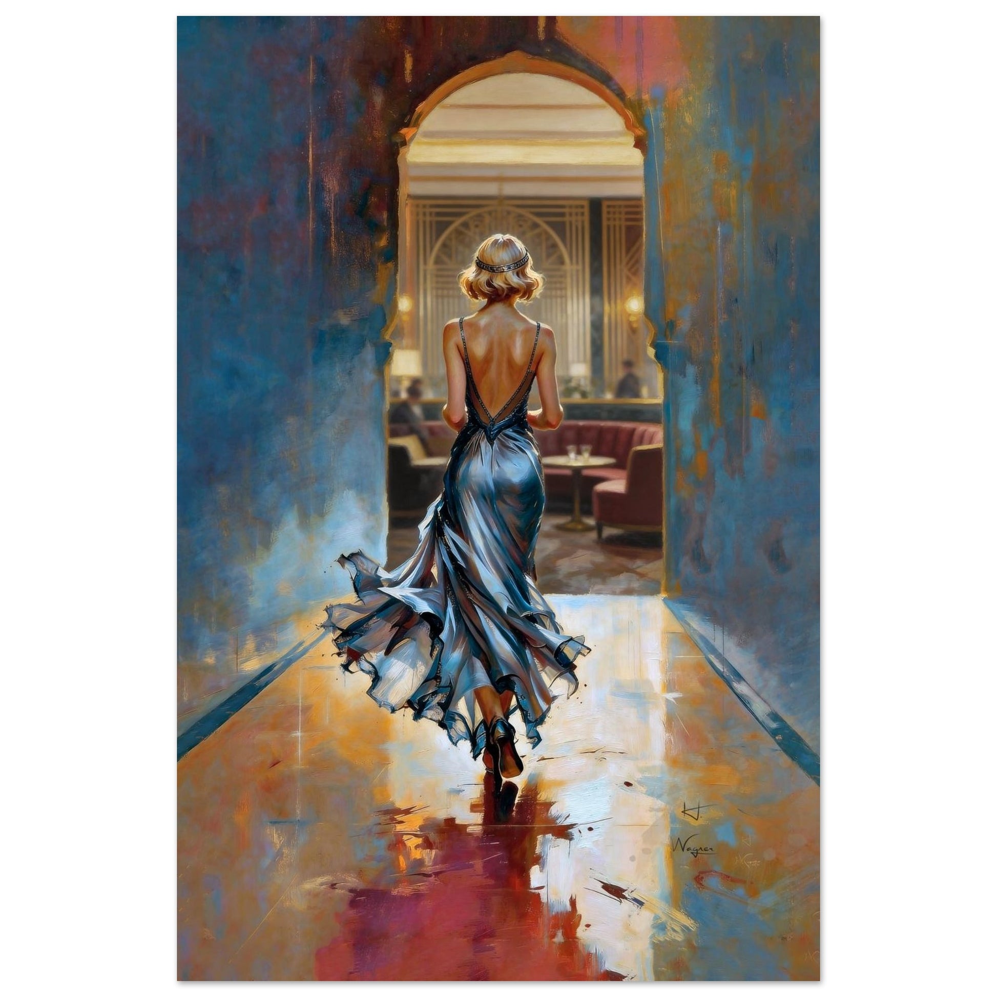 1920s Speakeasy Gatsby Flapper Art Deco Print