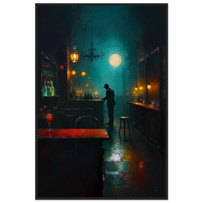 Speakeasy Bootleg Prohibition Bar Art Print 60x90 cm 24x36″ Museum-Quality Matte Framed Poster Black Wood frame