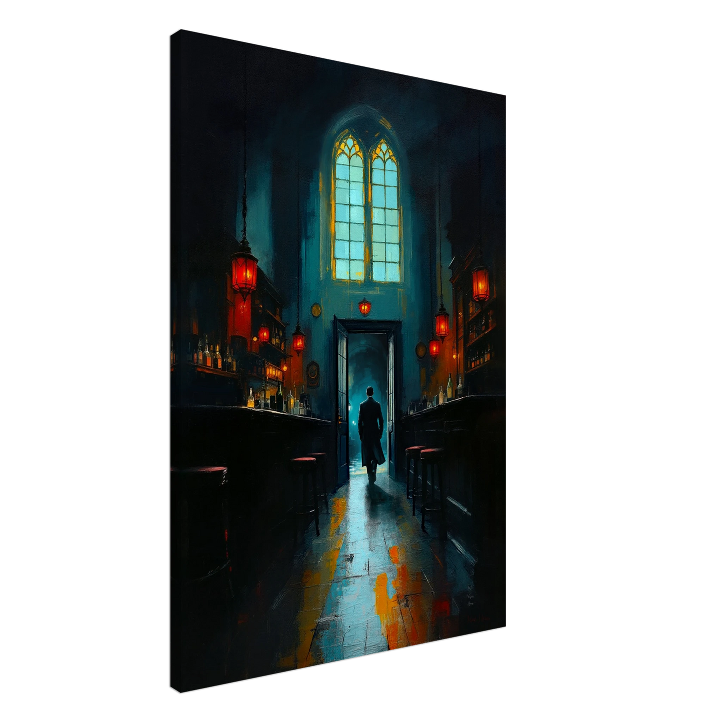 Speakeasy Bootleg Bar Prohibition Art Print No Frame 70x100 cm 28x40″ Gallery Wrapped Canvas