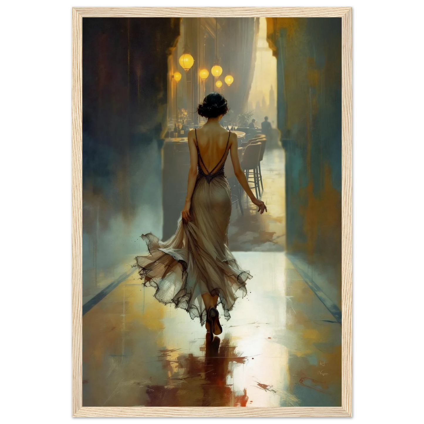 1920s Speakeasy Art Deco Print No Frame 60x90 cm 24x36″ Gallery Wrapped Canvas