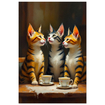 Tabby Cat Vintage Kitchen Art Print 30x45 cm 12x18″ Museum-Quality Matte Poster No Frame