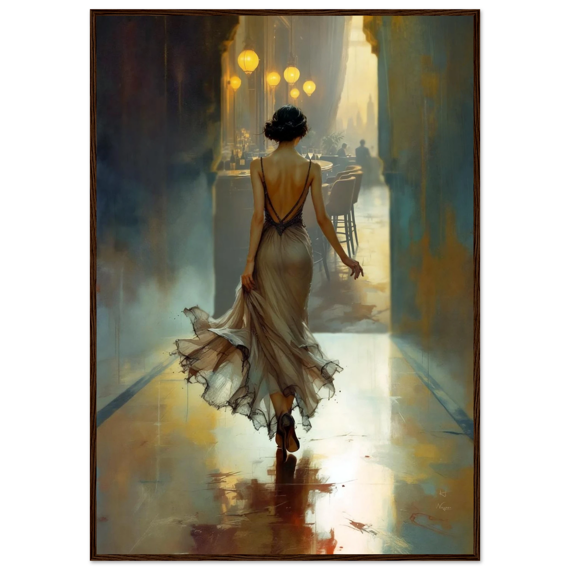 1920s Speakeasy Art Deco Print No Frame 60x90 cm 24x36″ Gallery Wrapped Canvas