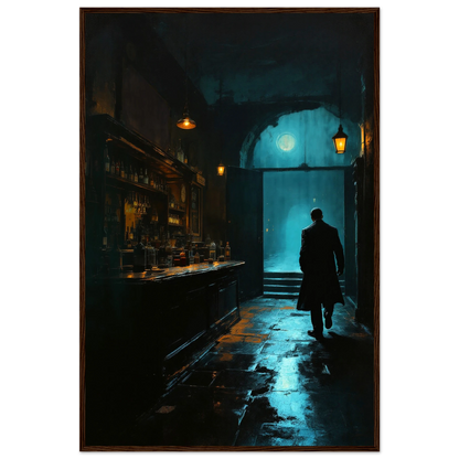Speakeasy Prohibition Bootleg Bar Art Poster Print 60x90 cm 24x36″ Premium Matte Paper Wooden Framed Poster Dark Brown Wood Frame