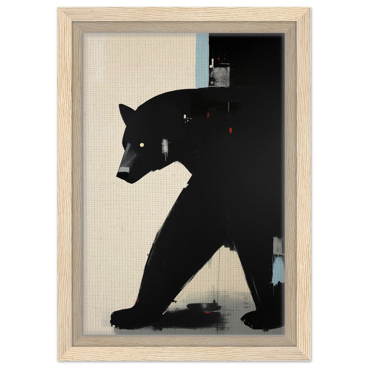 Abstract Black Bear Art Poster Print