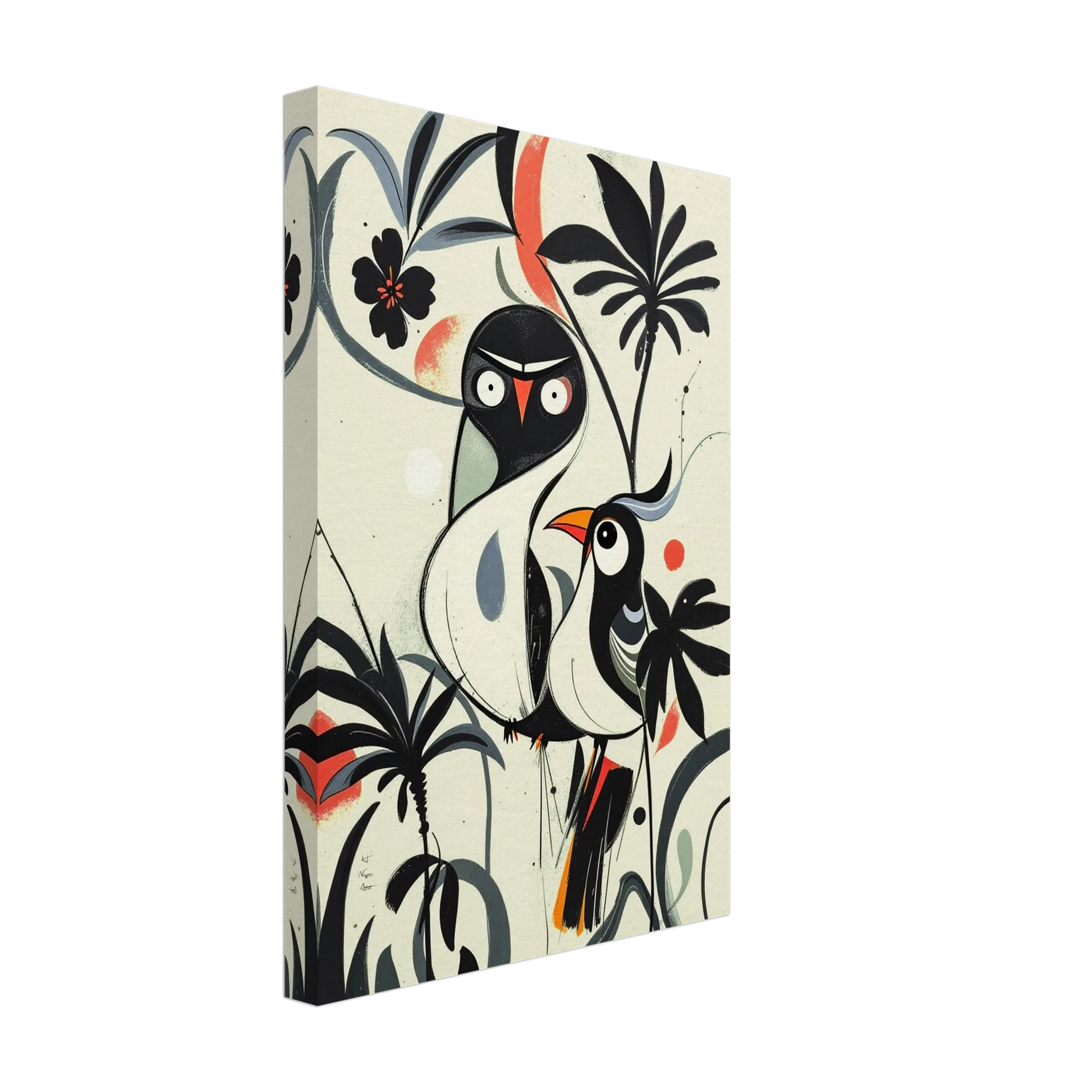 Abstract Bird Modern Tropical Art Print No Frame 30x45 cm 12x18″ Gallery Wrapped Canvas