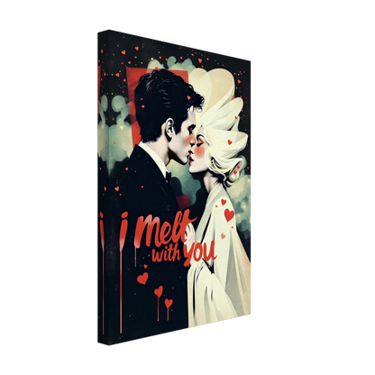 I Melt With You Avant-garde Retro Art Print 12x18″ Gallery Wrapped Canvas - 1.5" Mirrored Sides