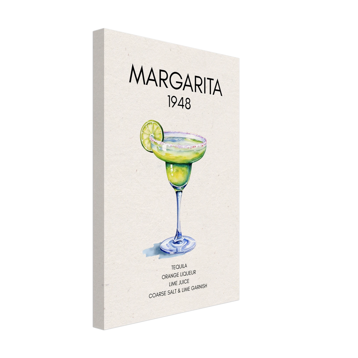 Margarita Cocktail Bar Poster Print No Frame 30x45 cm 12x18″ Gallery Wrapped Canvas