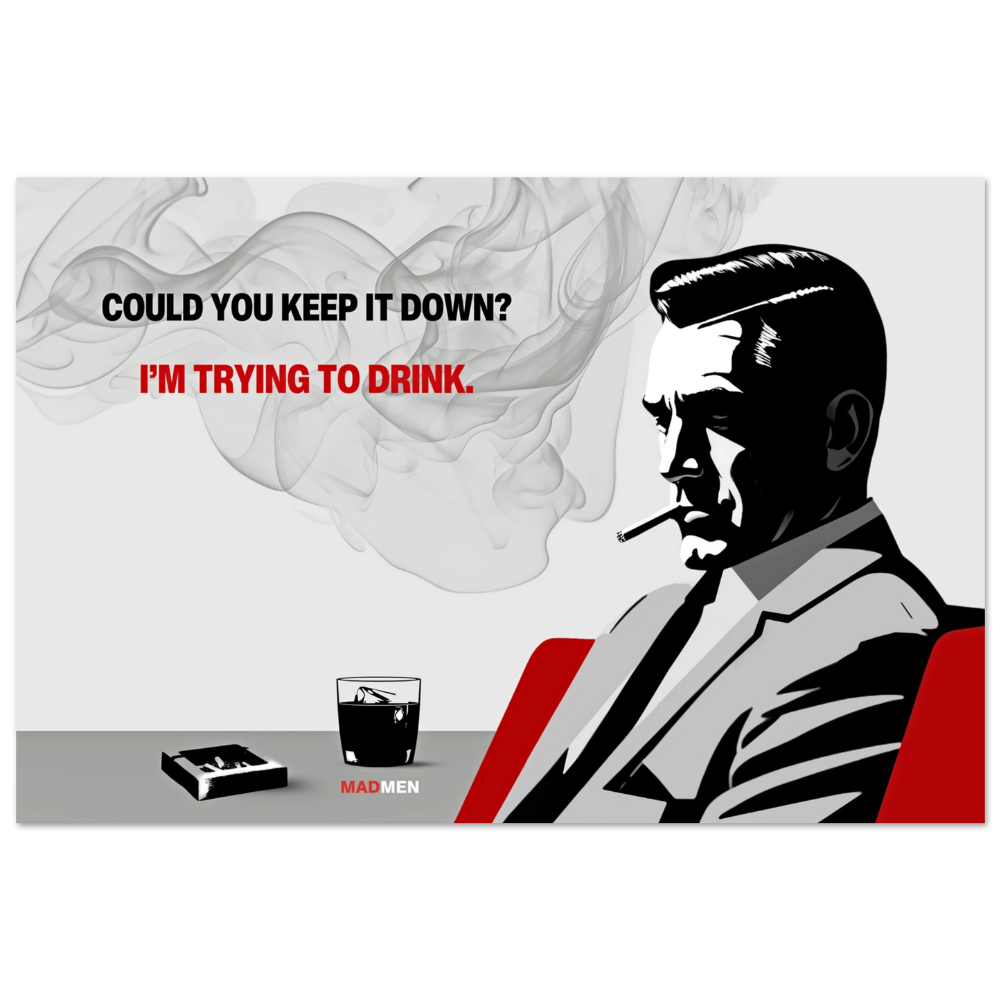Don Draper Funny Quote Bar Art Print No Frame 40x60 cm 16x24″ Classic Matte Paper Poster